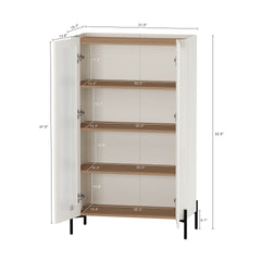Bookcase Cabinet in Maple and Off White