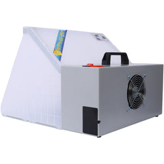 Portable Airbrush Spray Booth with 3 LED Lights, Extra Replaceable Extra Filter Pad, Turn Table and 6ft Exhaust Extension Hose for Hobby, Painting, Art Craft