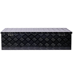 39inch Aluminum tool box,heavy duty truck bed tool box,outdoor trailer pickup storage tool box,RV storage organizer,underbody  box w/lock keys,black 39x13x10inch