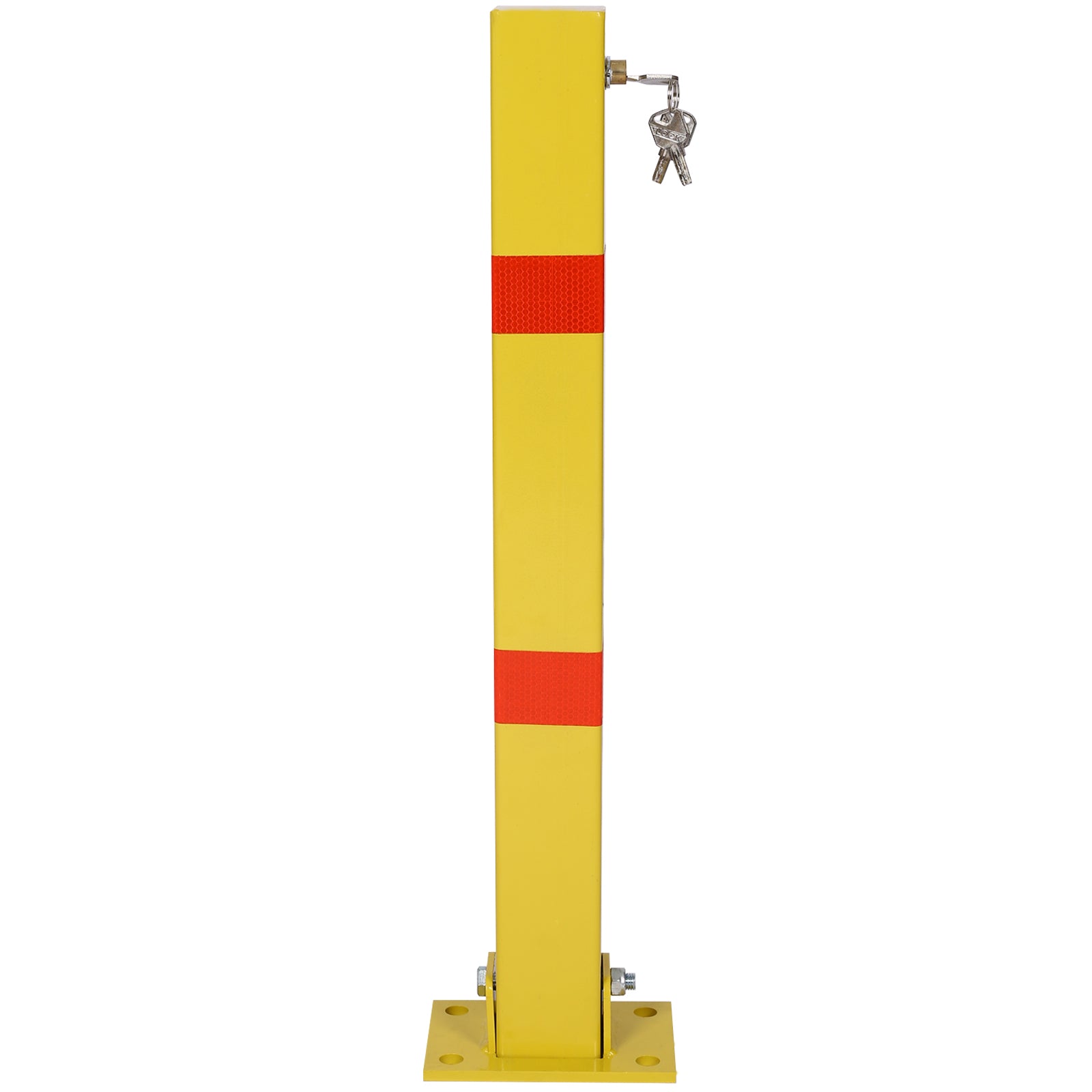 Parking bollard,pole barrier with lock ,car parking protection posts,home garage street decor ,parking barrier Square yellow