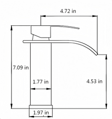 Single Handle Bathroom Faucet Lavatory Faucet Stainless Steel Single Hole-TP, Brushed Gold