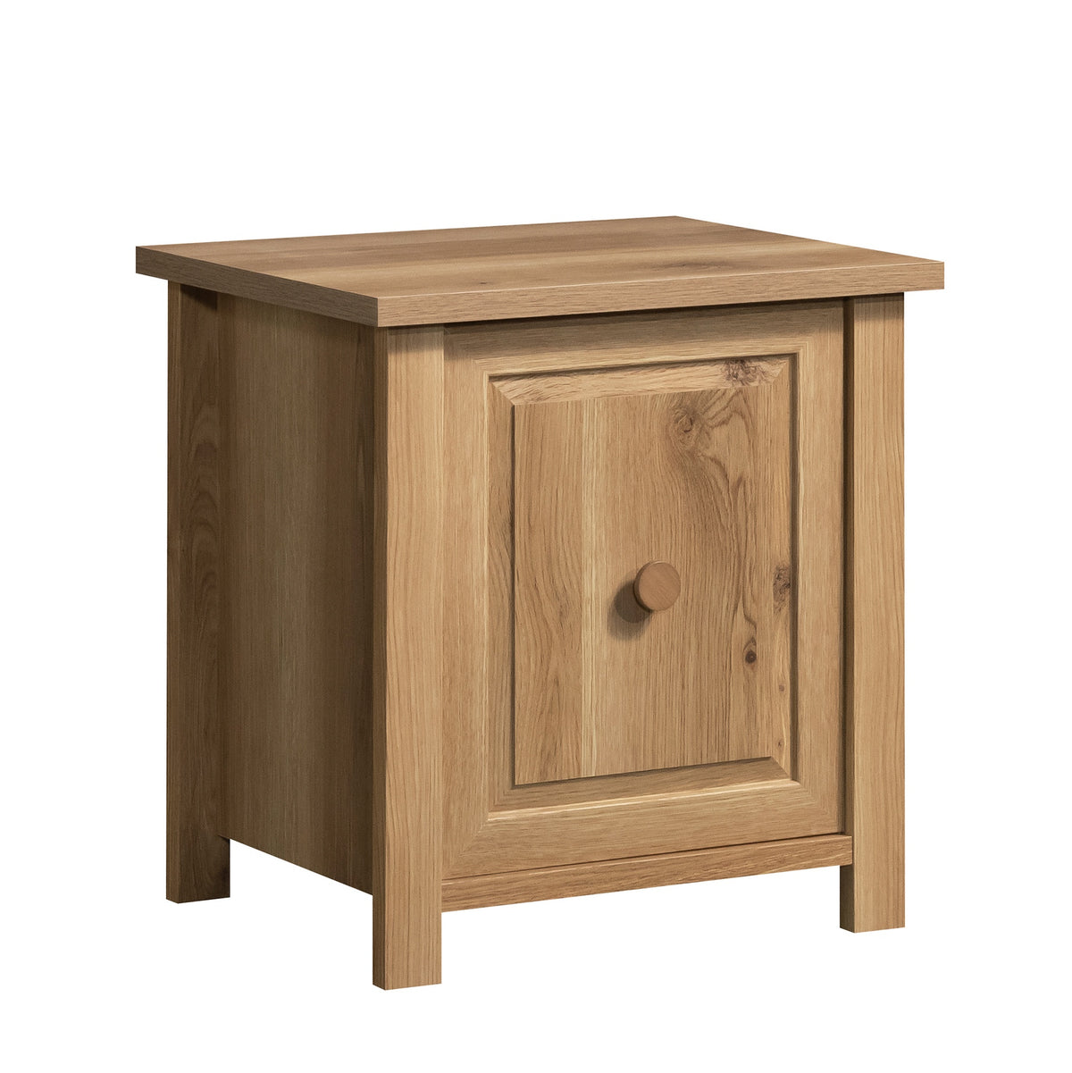 Nightstand with File Drawer, Brown finish