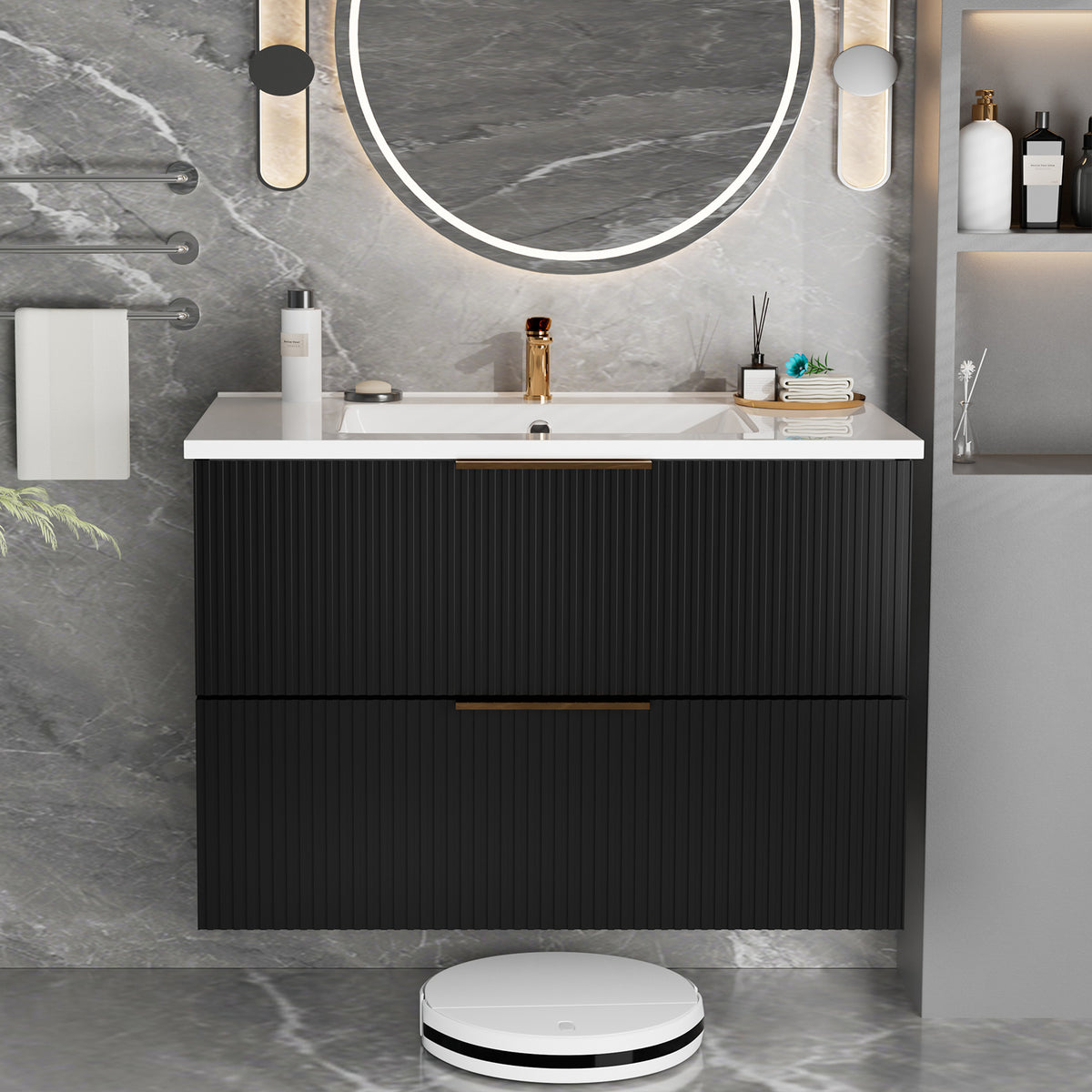090 cabinet black without sink