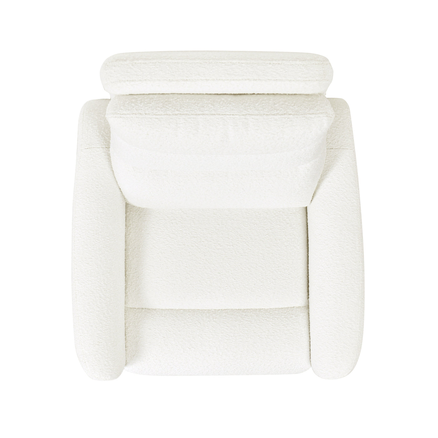 Bloomy 35.5" High-Back Power Recliner Motion Chair, Chiffon White Boucle