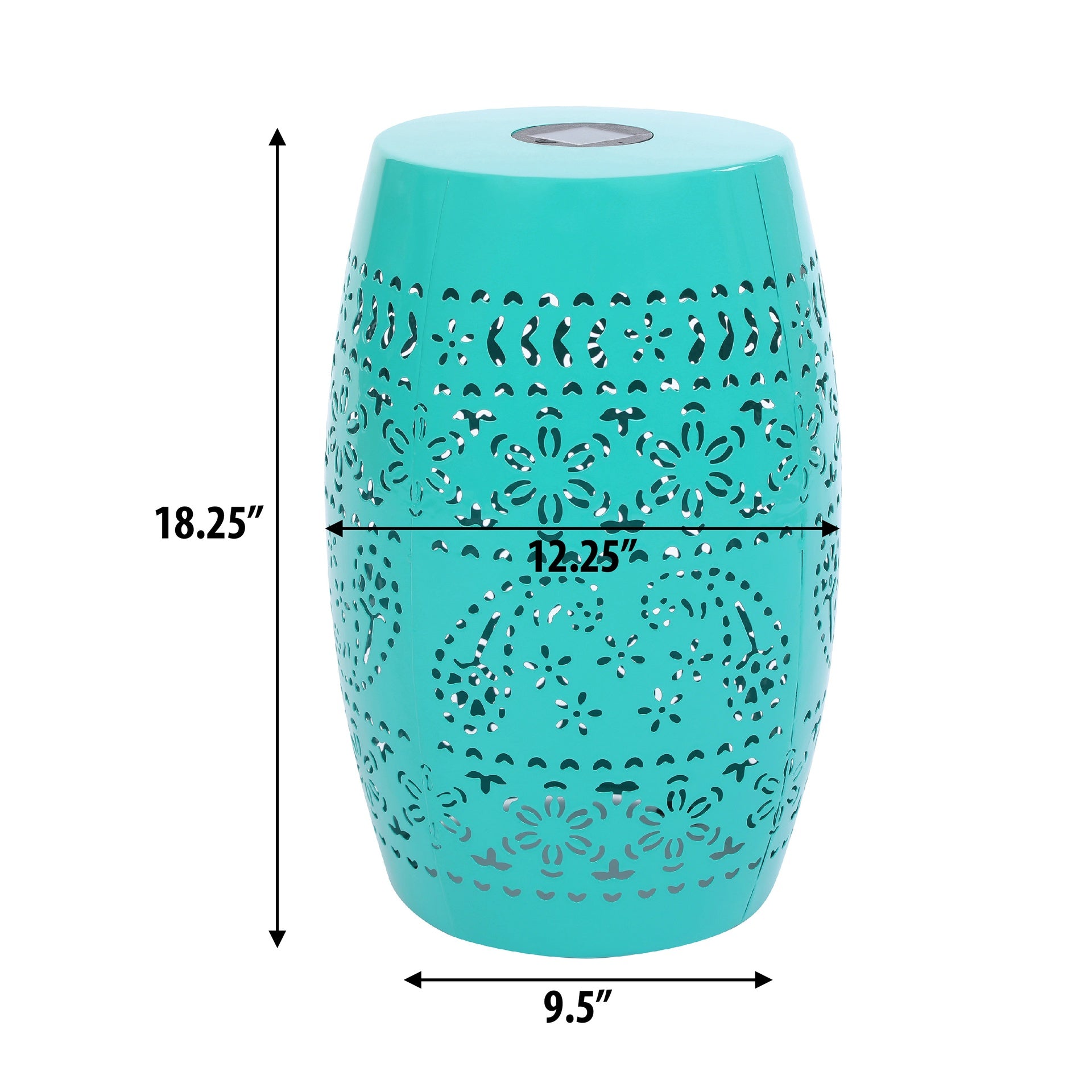 SOLAR SIDE TABLE,TEAL COLOR