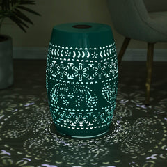 SOLAR SIDE TABLE,TEAL COLOR
