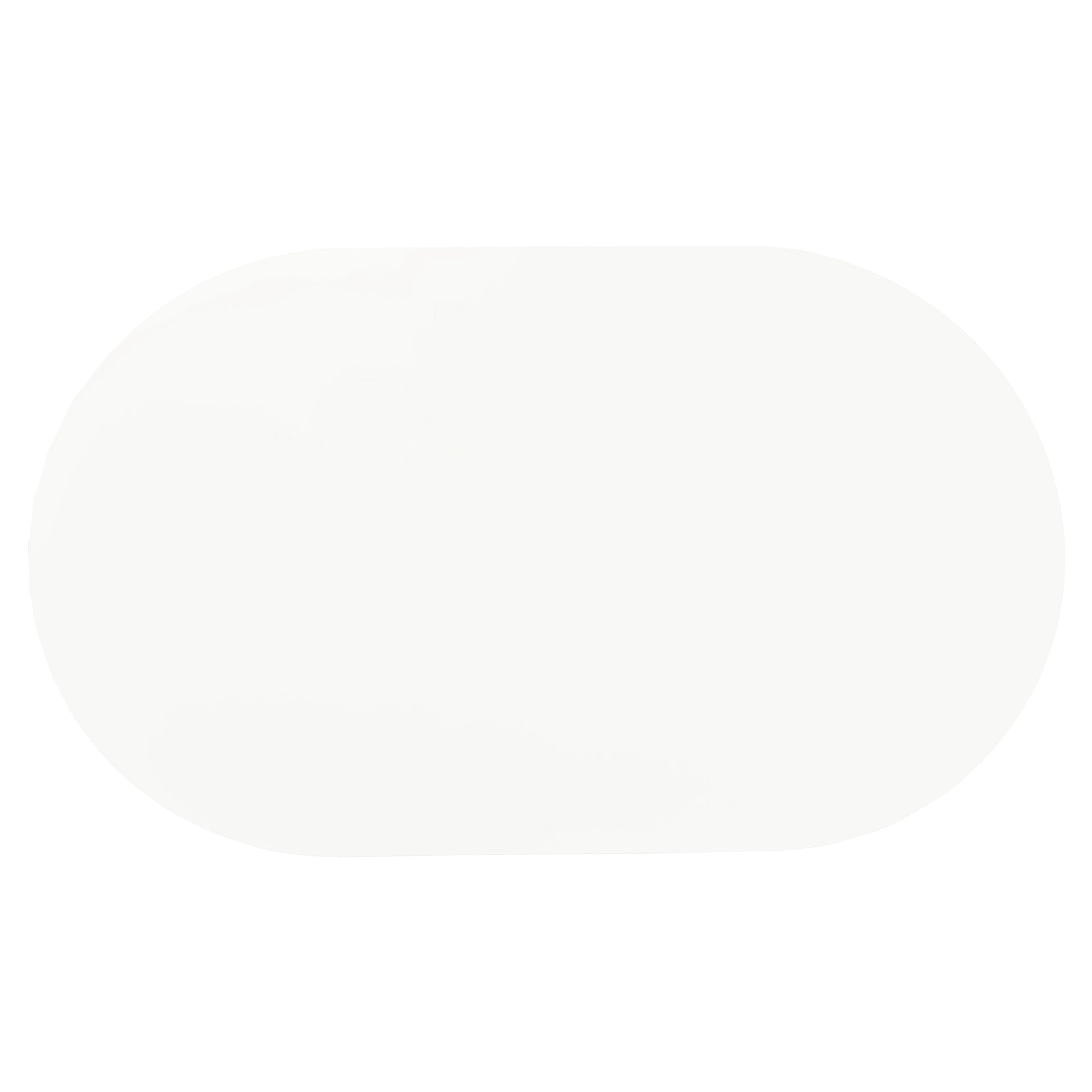 White and Chrome Oval Dining Table