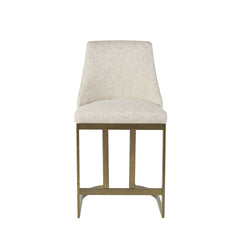 26"H Upholstered Counter Stool with Metal Base