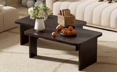U-Can Modern Minimalist Coffee Table Set, Rectangle Coffee Table with Splicing Design, Multifunctional Combination Table for Living Room