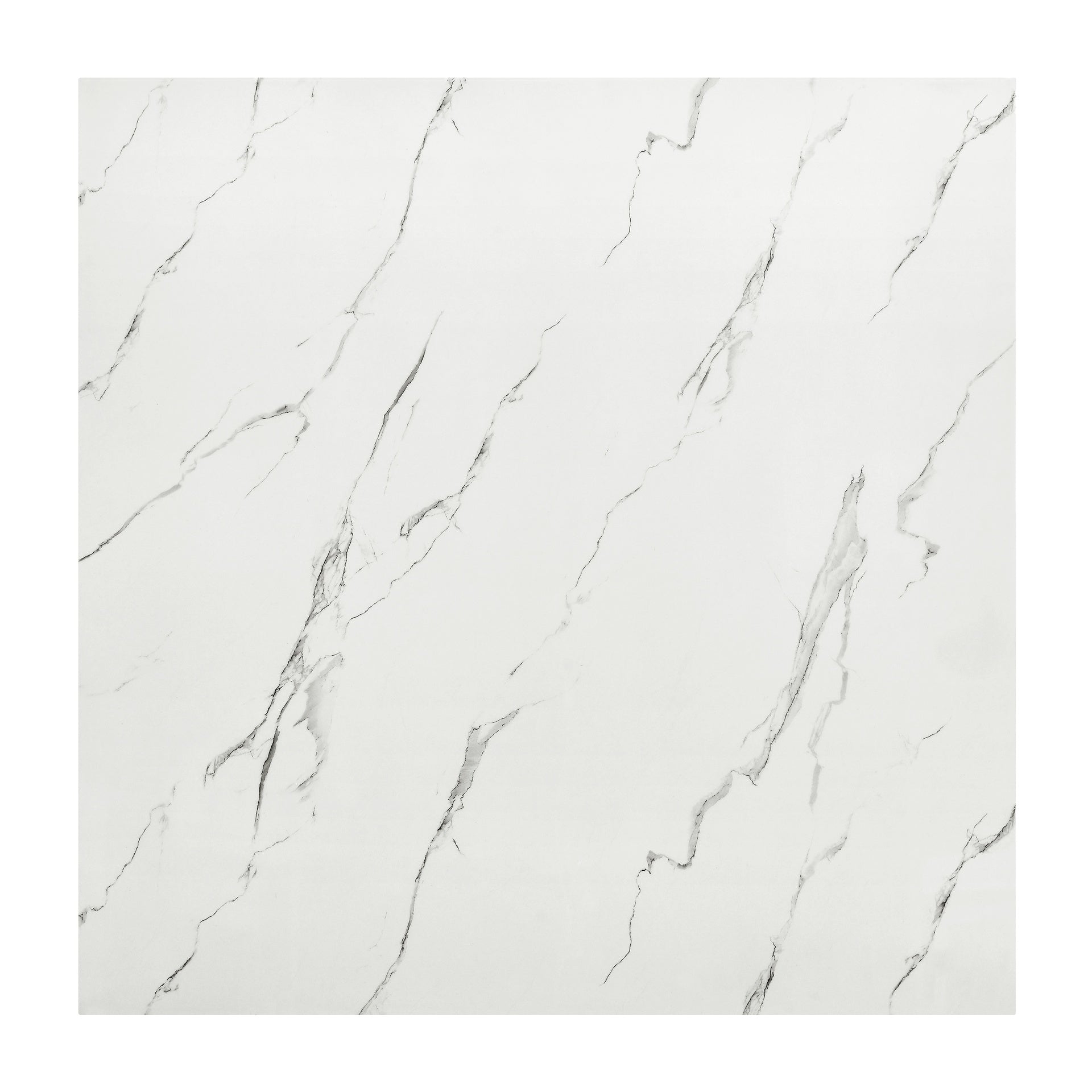 1pc Contemporary Transitional Counter-Height Square Dining Table Faux Marble Top Black White Wooden Stone