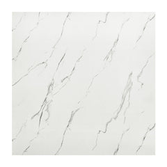 1pc Contemporary Transitional Counter-Height Square Dining Table Faux Marble Top Black White Wooden Stone
