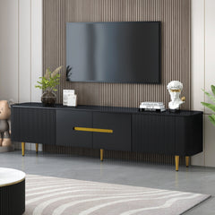 VIBE HAUS 78.7''Minimalist TV Stand for TVs up to 85 Inches, Modern Entertainment Center Media Console with 4 Spacious Cabinets for Living room