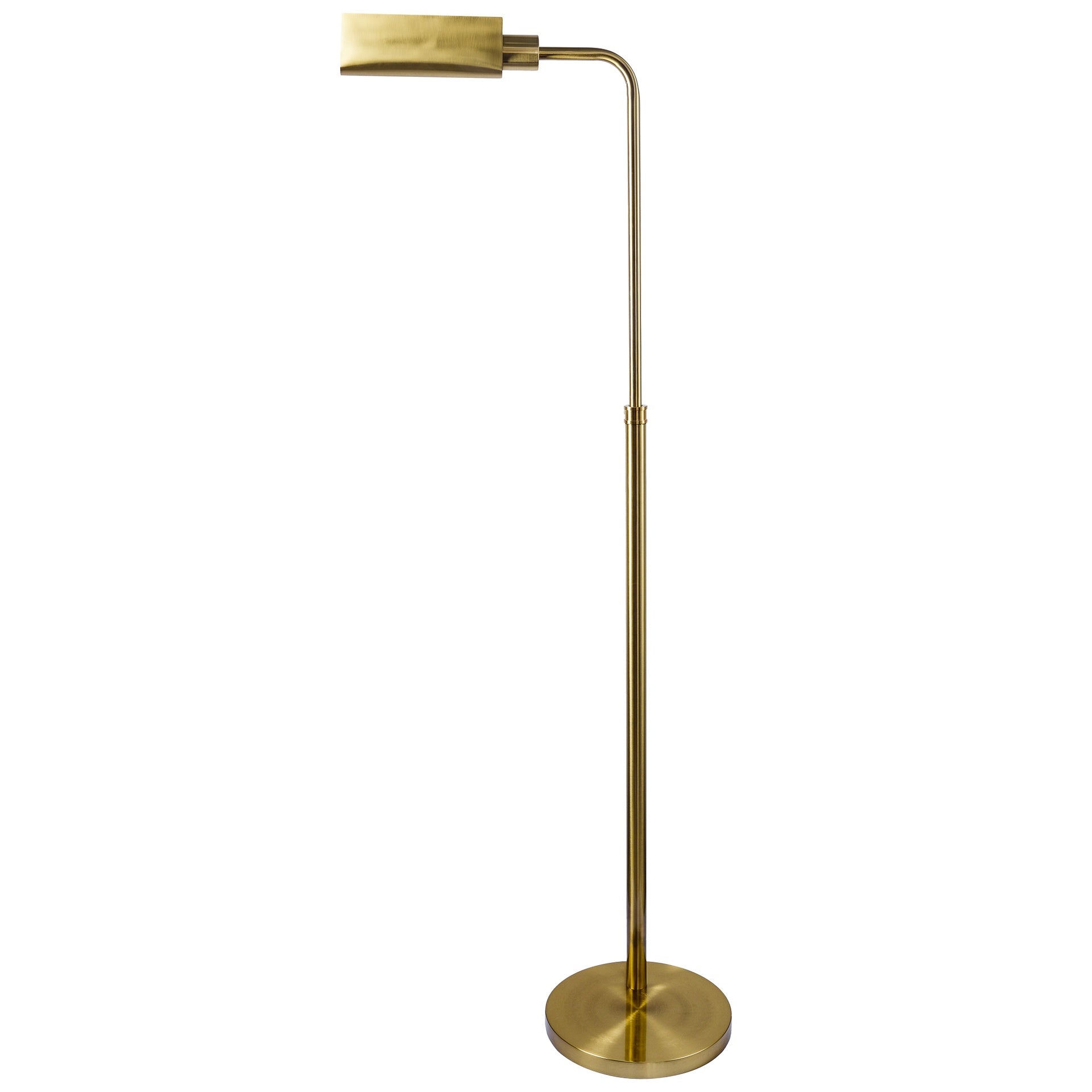 Minimalist Floor Lamp, Slim Standing Light with Neutral Shade for Contemporary Living Room & Bedroom Ambience 110~120V Elara Floor Lamp Gold outer and White inner