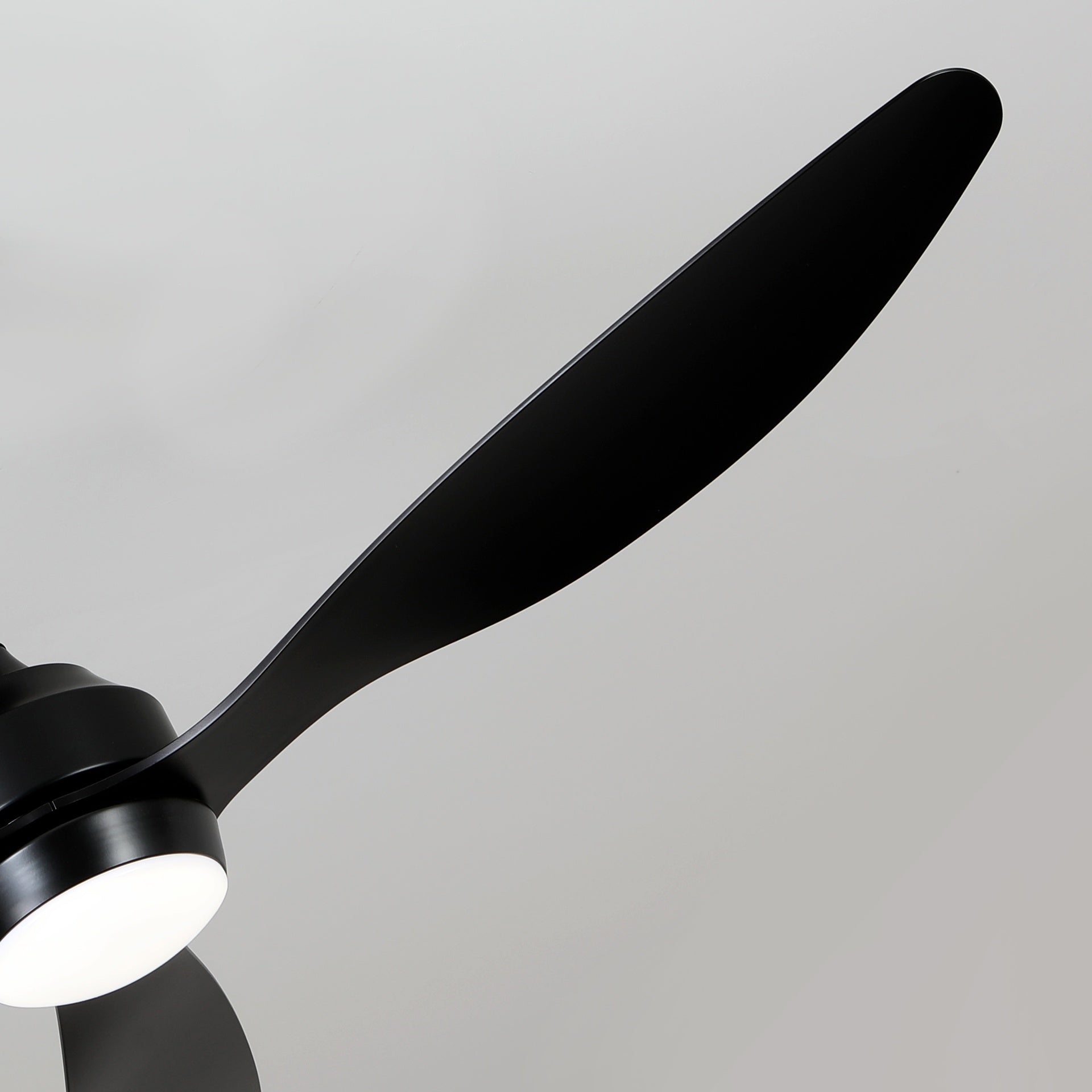 52" Ceiling Fan with Lights Quiet DC Motor 3 ABS Blade Ceiling Fans 6 Speed Levels,Reversible Ceiling Fan, for Patio Living Room, Bedroom, Office,Indoor.-- Black