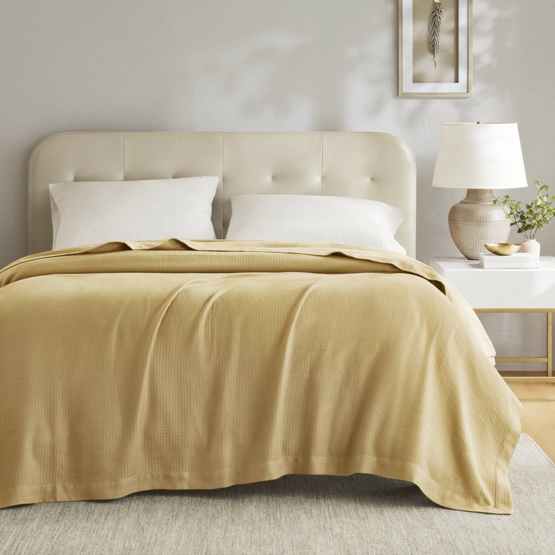 1-Piece Twin Blanket,Mustard
