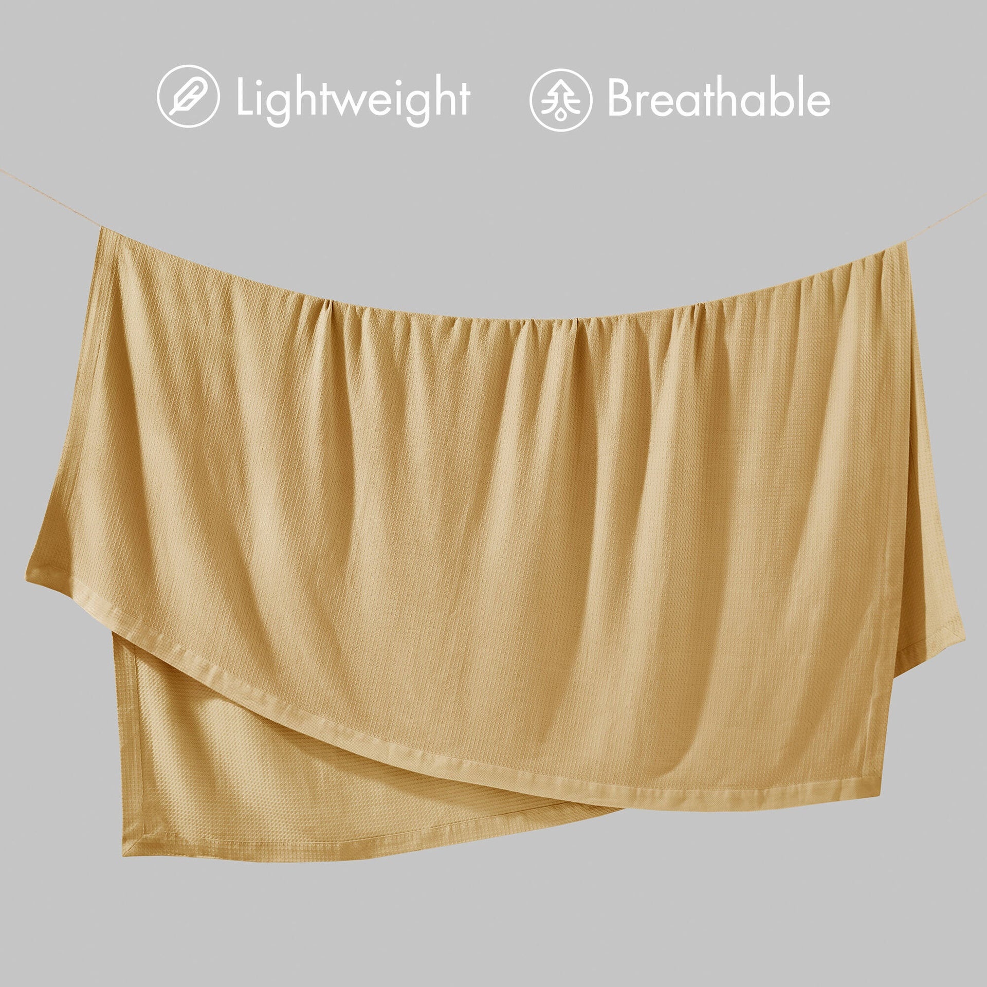 1-Piece Twin Blanket,Mustard