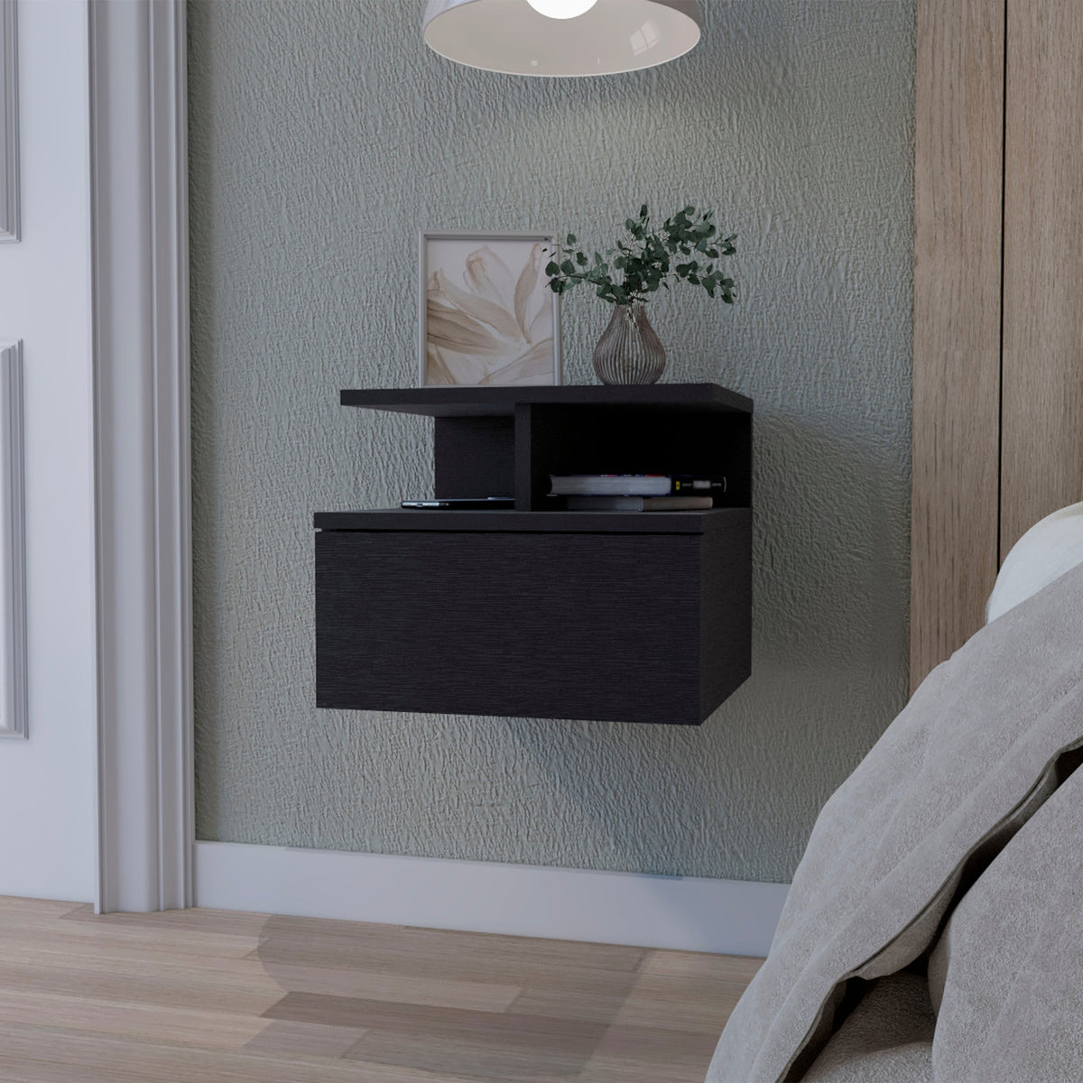 Mason Wenge 1-Drawer Floating Nightstand