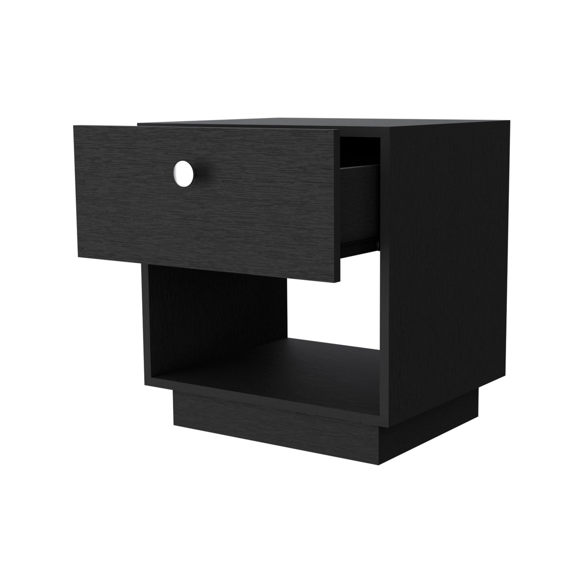 Wenge 1-Drawer Nightstand