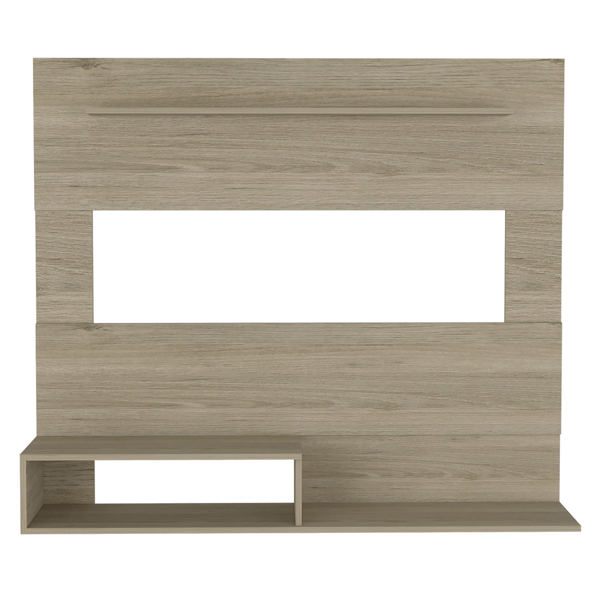 Floating Entertainment Center Albuquerque, Space For The TV´s up 55", Light Pine Finish