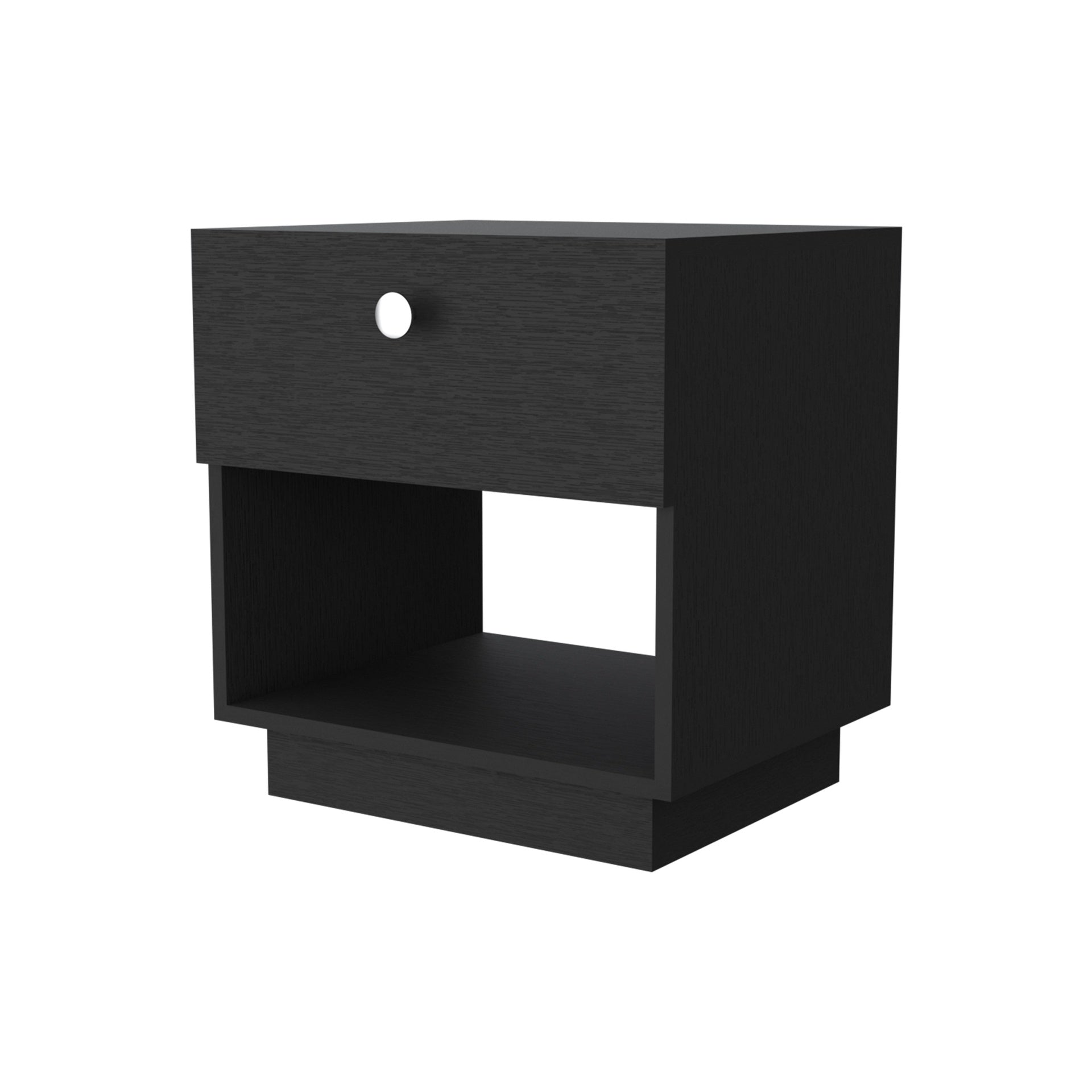 Peyton 2 Piece Bedroom Set, Armoire + Nightstand, Black
