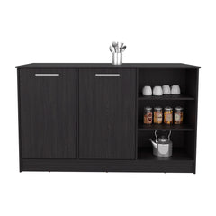 Kitchen Island Leoti, Kitchen, Black