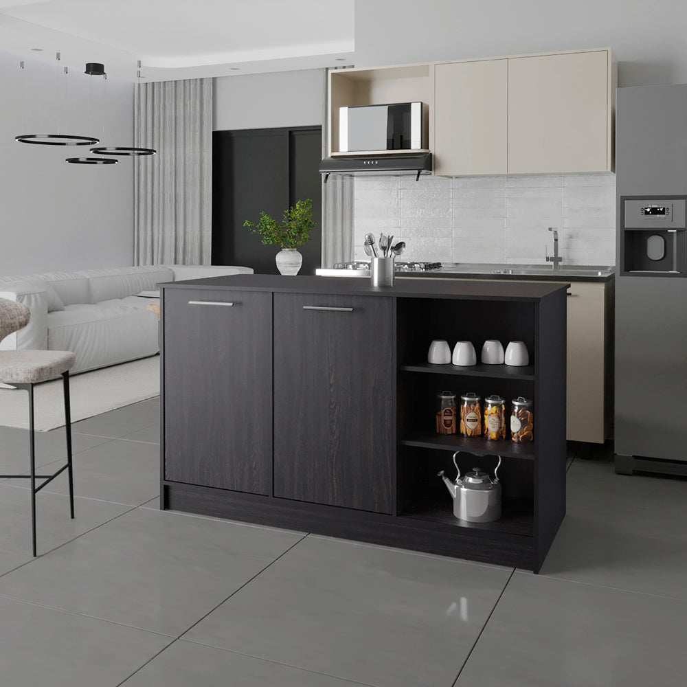Kitchen Island Leoti, Kitchen, Black
