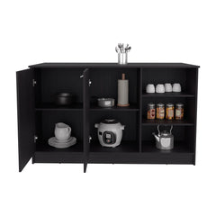 Kitchen Island Leoti, Kitchen, Black