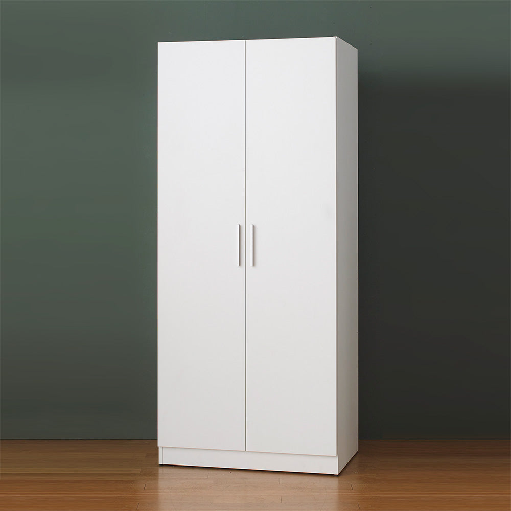 Mia Tall Shoe Cabinet with Six Shelves in White