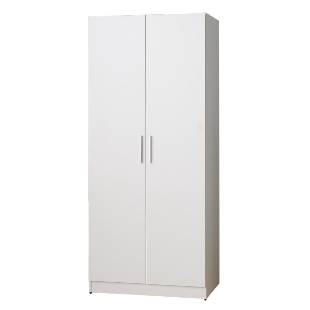 Mia Tall Shoe Cabinet with Six Shelves in White