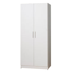 Mia Tall Shoe Cabinet with Six Shelves in White