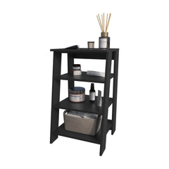 Wenge Freestanding Bathroom Shelf with Open Storage