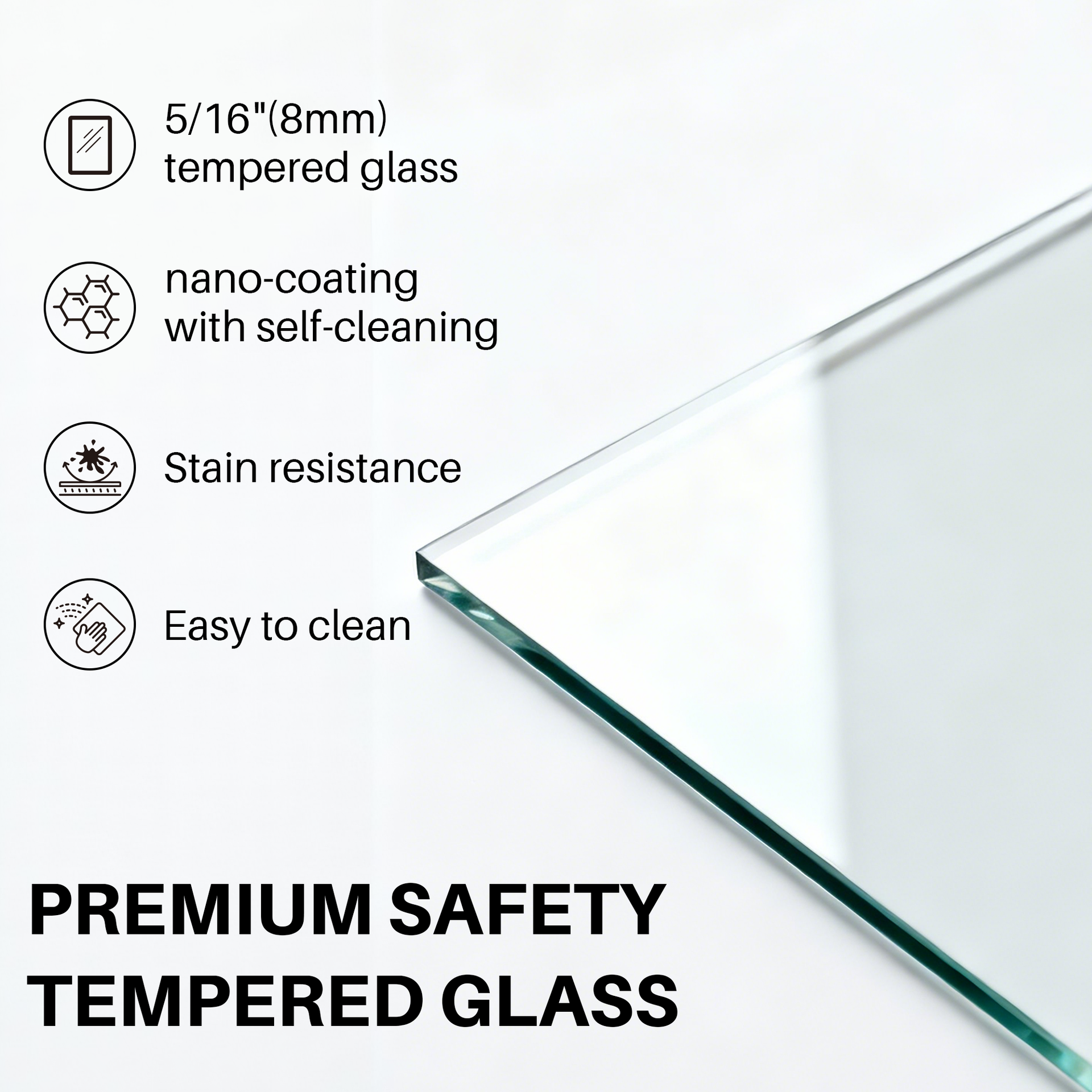 Frameless Shower Door, 44-48 in W x 75 in H,Sliding Shower Door with 5/16"(8mm) Clear Tempered Glass Shower Door,Explosion-Proof Film Nano Coating,Easy to Clean,Brushed Nickel