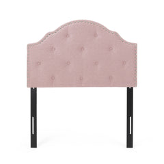 Tufted Upholstered Headboard Twin Size, Solid Wood Head Board with Durable Metal Legs, Adjustable Height Twin headboard with Nailhead Trim,fabric Headboard in Modern Button Tuffted Design