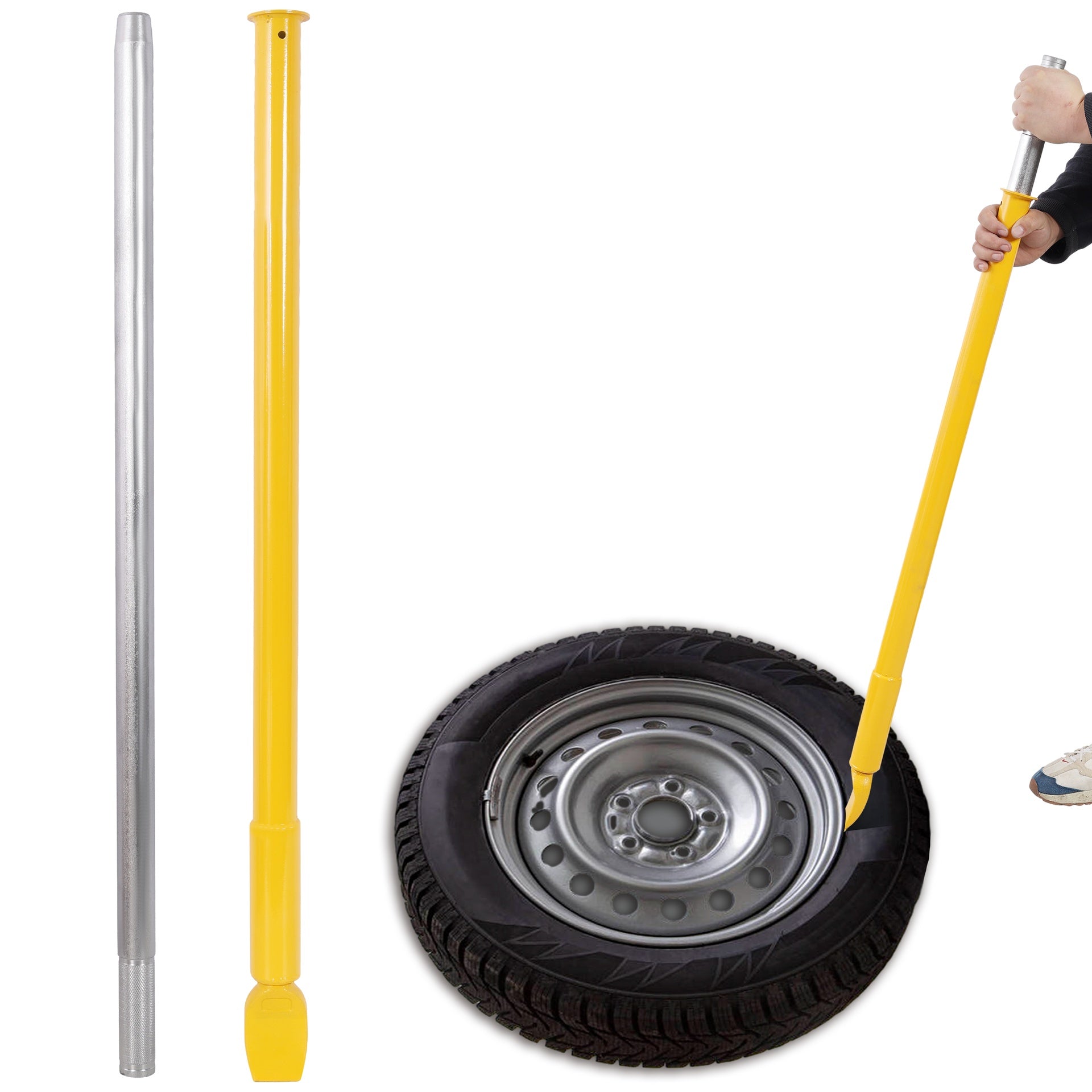 Heavy Duty Tire Bead Breaker Slide Hammer,Portable Tire Changing Sliding Impact for Car Truck Trailer,Yellow Color