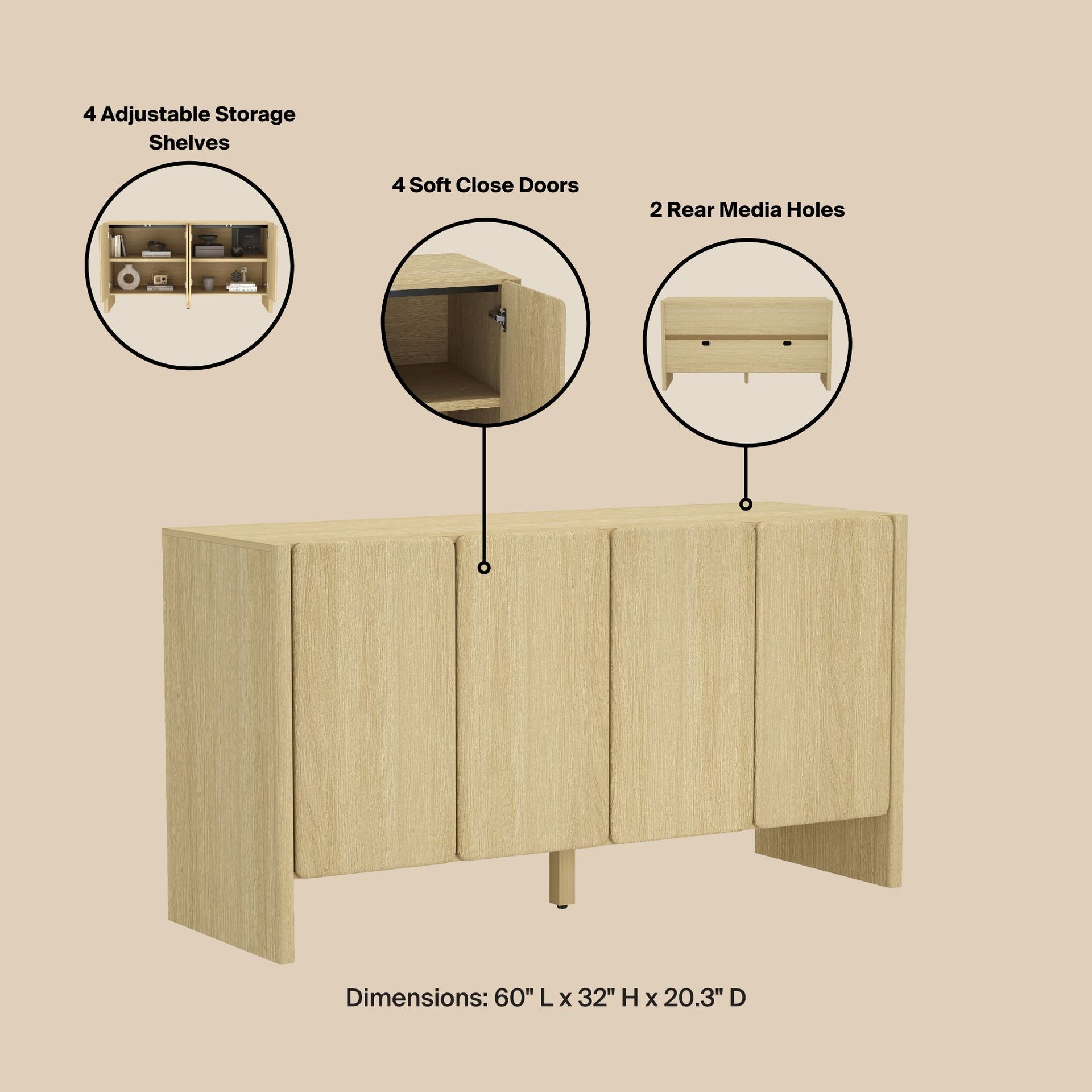 Sideboard in Natural Oak