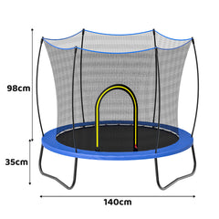 YC 55in round trampoline-spring-Blue