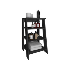 Linen Cabinet 29.7"H, Four Shelves, Vertical, Black