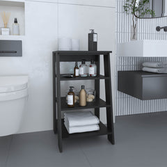 Linen Cabinet 29.7"H, Four Shelves, Vertical, Black