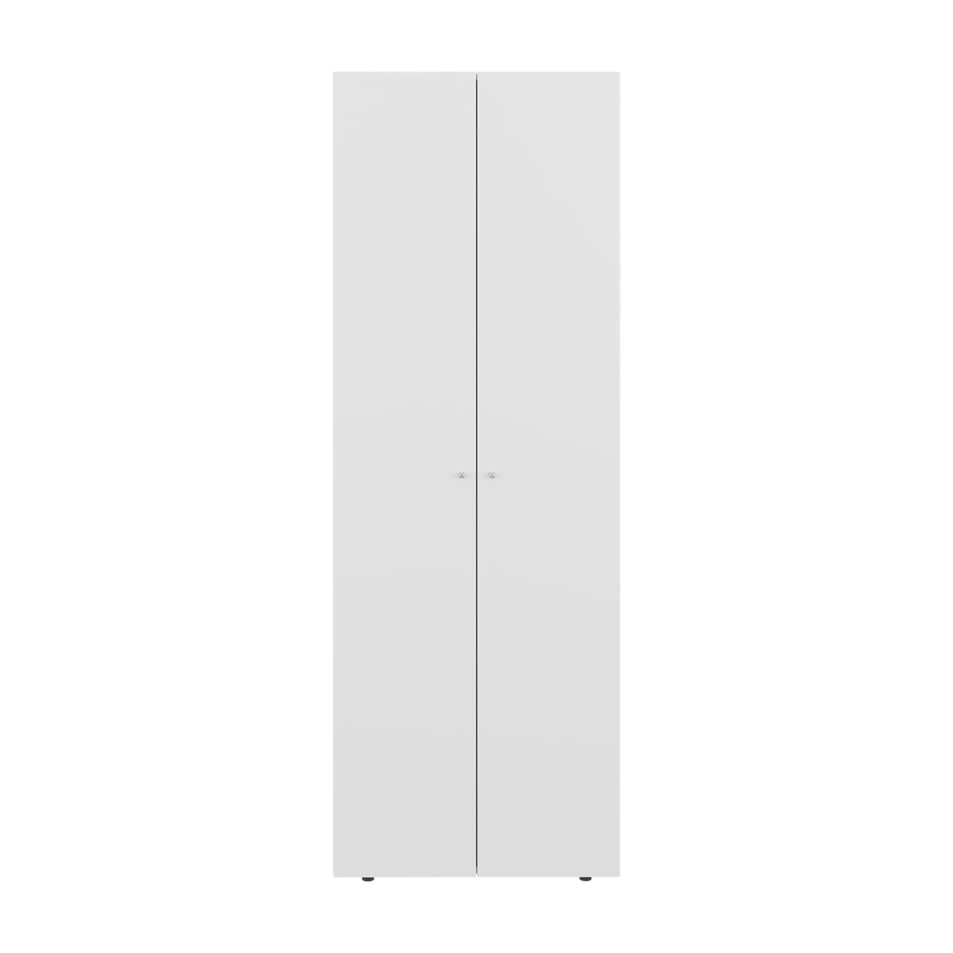 Armoire 66.9 inch H, 2 Doors, 2 Shelves, White - Bedroom