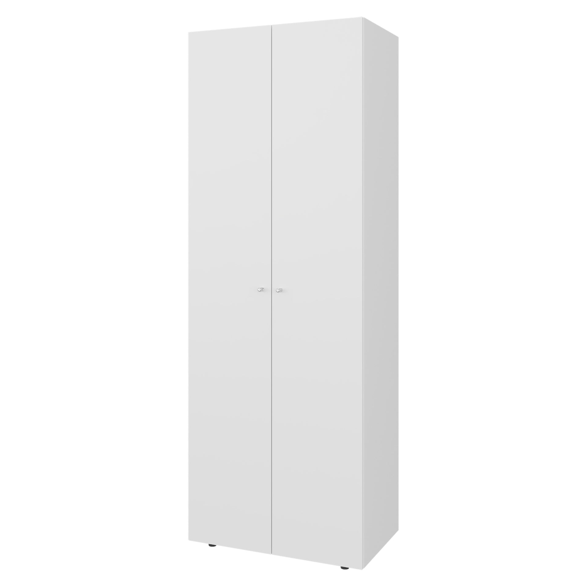 Armoire 66.9 inch H, 2 Doors, 2 Shelves, White - Bedroom
