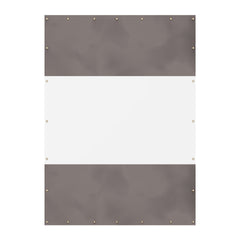 Heavy Duty Outdoor Clear Panel Curtain, 18 oz Waterproof PVC Polyester Curtain, Weather Resistant & Tearproof for Patios, Gazebos, Pergolas, Privacy Screen (10'H x 7'W, Gray)