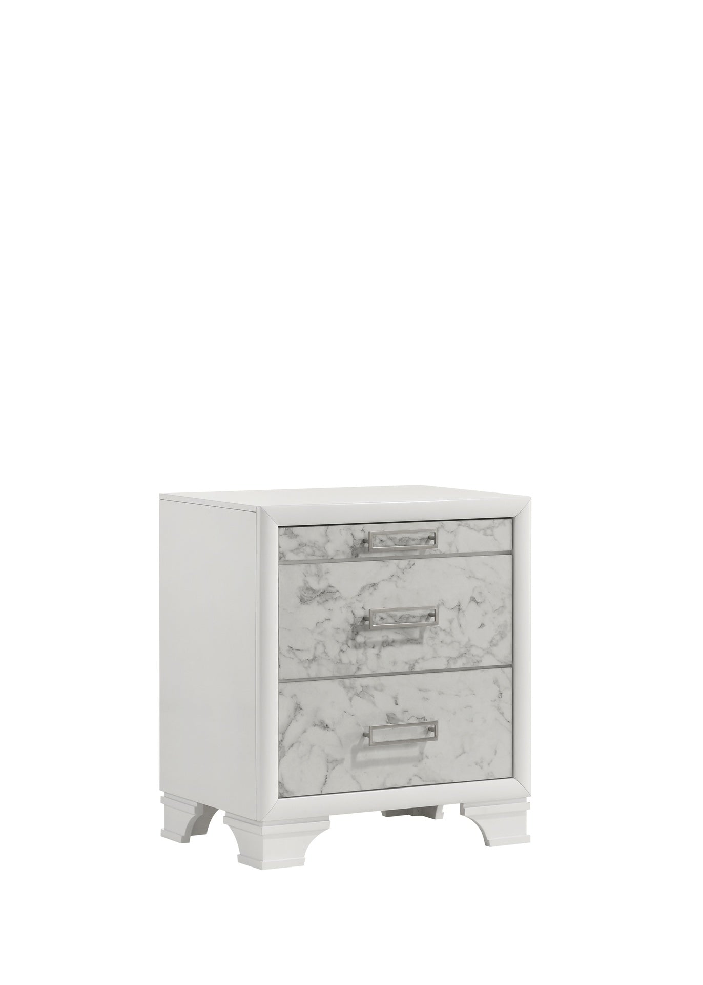 Soul Modern Style Nightstand Made with wood in White      same asG150108662  (NJ inventory)