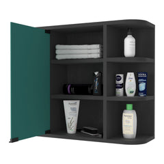 Roseburg 6-Shelf Medicine Cabinet with Mirorr Wenge