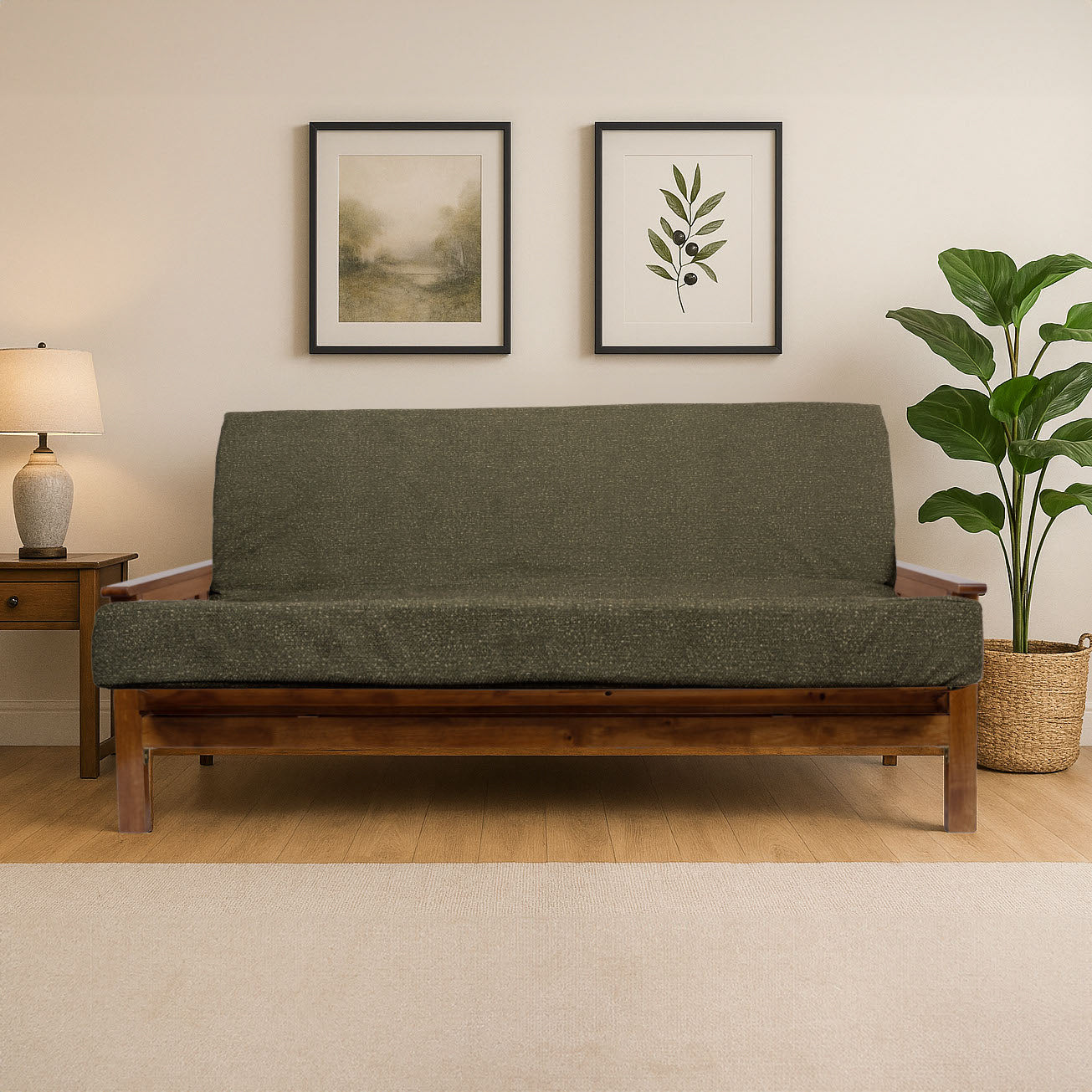 Memory Foam Infused Futon Mattress Full – Washable Removable Cover, Heavy-Duty Zipper, Thick Foldable Sofa Bed Cushion for Guest Room, Apartment, Dorm (Frame NOT Included)