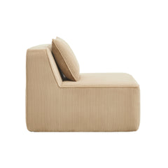 Martha Armless Sofa W/Pillow Corduroy -Camel