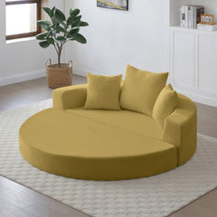 Convertible sofa couch bed,multi-functional,circular bed,adjustable Futon sofa ,No Assembly compressed corduroy floor lounge sofa for Apartment office bedroom living room