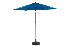 9FT Outdoor Patio Umbrella Outdoor Table Umbrella with Push Button Tilt and Crank, Market Umbrella 6 Sturdy Ribs , Deck, Backyard, Pool (Base Not Included)  -  ( Blue )