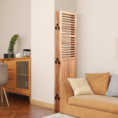 82.8'' W x 65'' H 6 - Panel Solid Wood Folding Room Divider, Natural