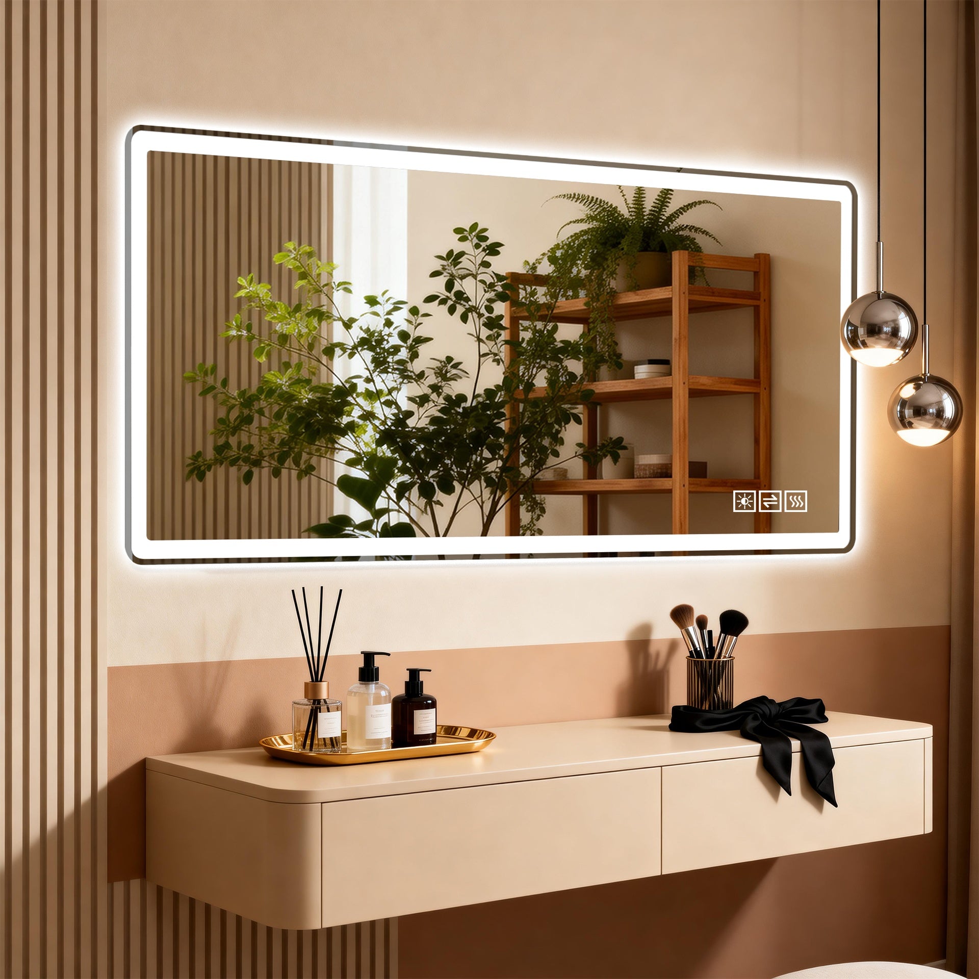 28*60inch LED Bathroom Vanity Mirror ,wall mirror,Anti-Fog, Dimmable,Shatter-Proof Tempered Glass,  Ideal for Bathroom Wall Decor, Beauty Makeup and Shaving