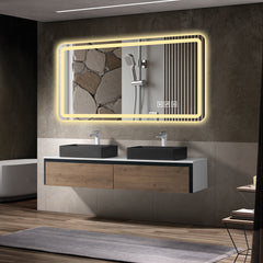 28*60inch LED Bathroom Vanity Mirror ,wall mirror,Anti-Fog, Dimmable,Shatter-Proof Tempered Glass,  Ideal for Bathroom Wall Decor, Beauty Makeup and Shaving